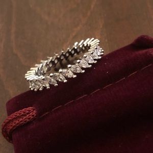 Sterling silver diamond cz ring